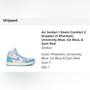 Air Jordan Blue and Cream